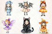 Little Halloween Girl clipart, an Illustration by Rose Art (Thumbnail 3 of 7)
