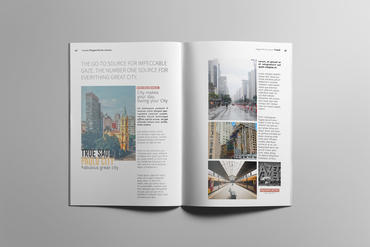 Travel Magazine Layout Design