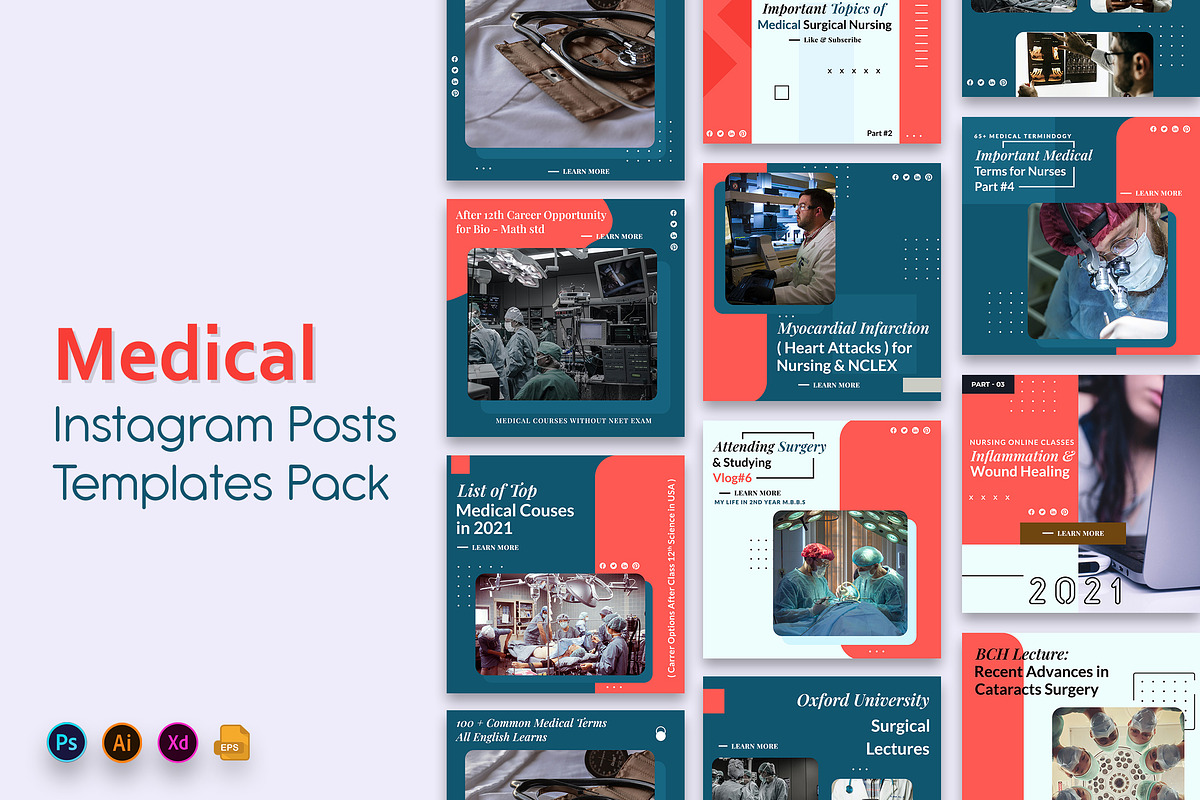 Medical Social Media Instagram Posts, a Social Media Template by 3djagan