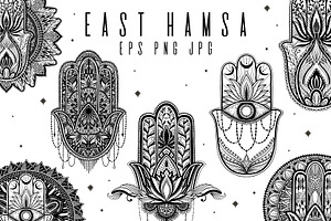 East hamsa.Graphic set.