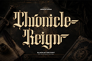 Chronicle Reign | Blackletter Font, a Blackletter Font by Denustudios (Thumbnail 1 of 12)