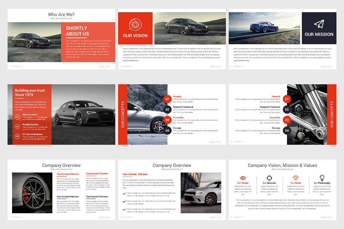 Top Automobile PowerPoint Templates, a Presentation Template by SlideSalad (Photo 8 of 33)