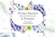 Flowers Watercolor Clipart, a Decorative Illustration by BalanceUA (Thumbnail 7 of 16)