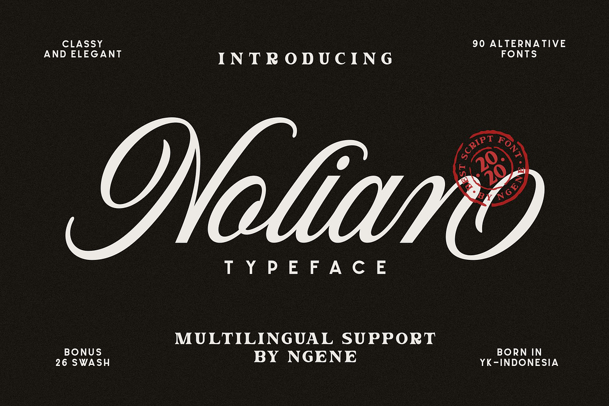 Nolian Script, a Script Font by ngene (Photo 1 of 11)