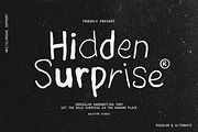 Hidden Surprise - Irregular Font, a Handwritten Font by Bale Type (Thumbnail 1 of 9)