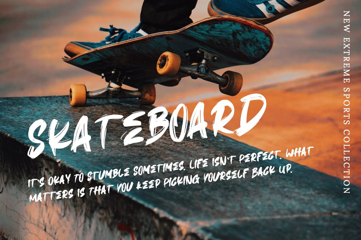 Briskates - Brush Display Font, a Handwritten Font by Dhabee (Photo 9 of 13)