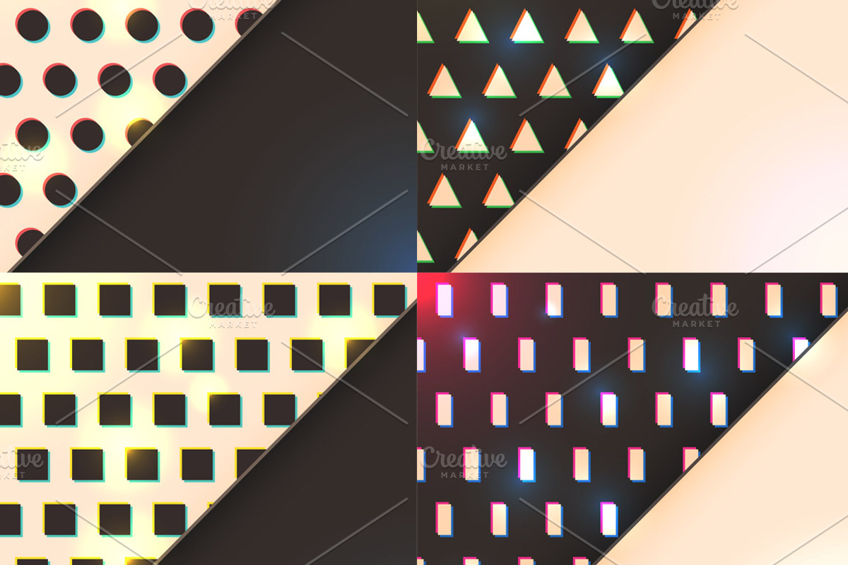 Cards with retro geometry, a Card Template by nenochka (Photo 2 of 2)