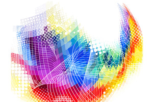 Multicolored abstract background, an Illustration by Nenahliadava Design