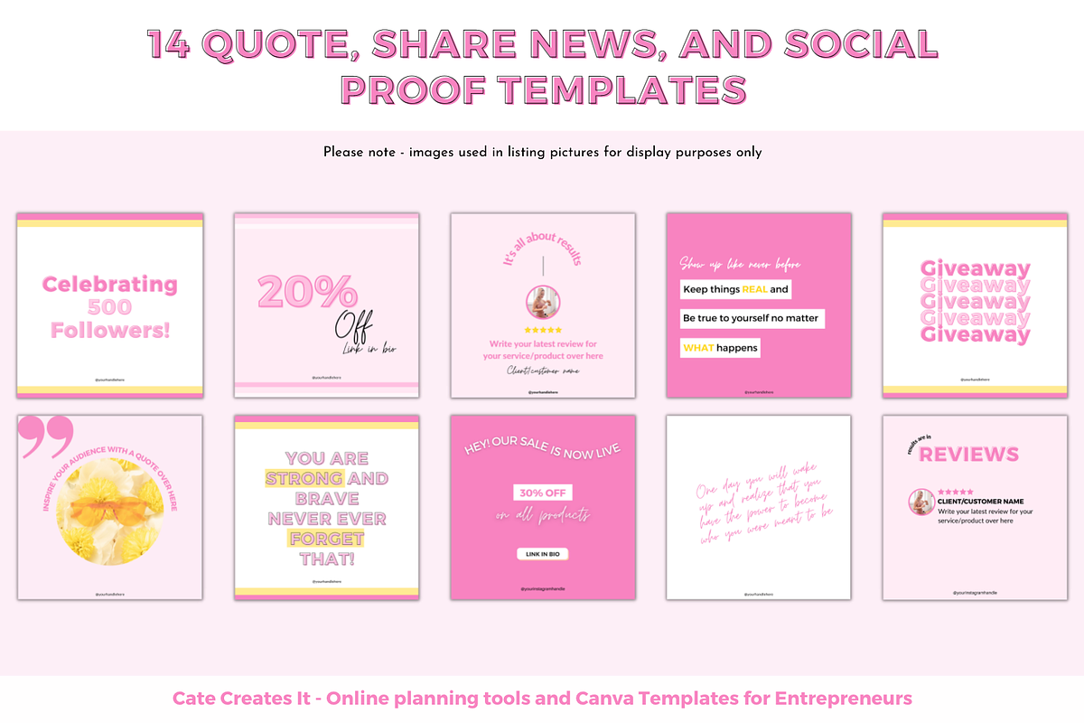 Instagram engagement templates Canva, a Social Media Template by Cate ...