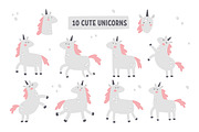 Unicorns in the garden kids clipart, a Decorative Illustration by Leysan Shayak (Thumbnail 4 of 14)