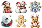 Cute Christmas Clipart Bundle, an Illustration by Daily.Designs (Thumbnail 5 of 5)