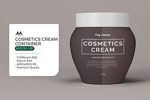 Cosmetics Cream Container Mockup