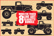 Monster Truck Collection, an Illustration by hafijul (Thumbnail 1 of 9)