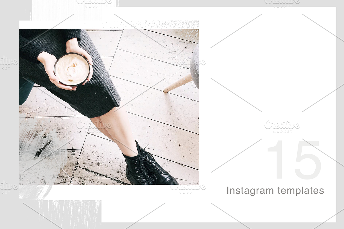 MINIMAL 15 instagram templates, a Social Media Template by Kristina Dubnovitskaya (Photo 4 of 8)