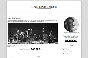 Blogger Template Grey Blog Design