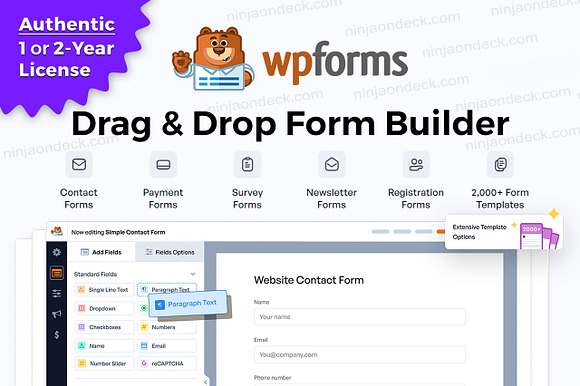 WPForms Pro Official License preview 3