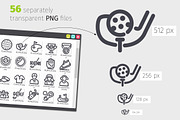 Golf Line Icons Set, an Outline Icon by Voysla's Shop (Thumbnail 3 of 4)