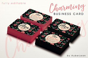 Charming Business Card, a Business Card Template by Auberjean
