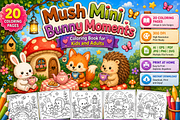 Mush Mini Bunny Moments Color Book, an Animal Illustration by Design Zone (Thumbnail 3 of 5)