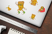 Groovy Pizza Retro Illustration, a Food Illustration by Decoconio Design (Thumbnail 6 of 7)