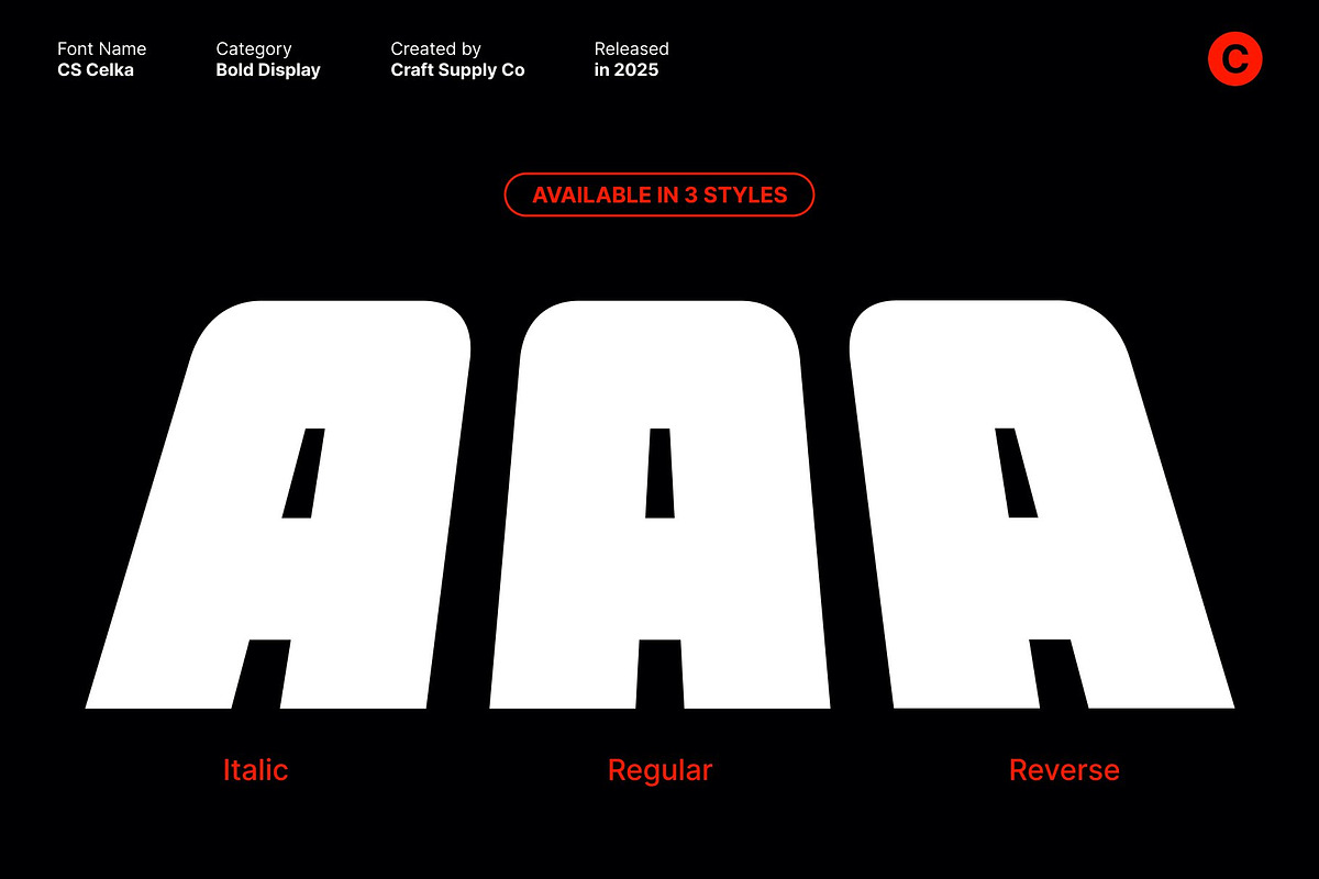 CS Celka – Bold Display Font, a Sans Serif Font by Craft Supply Co. (Photo 2 of 8)