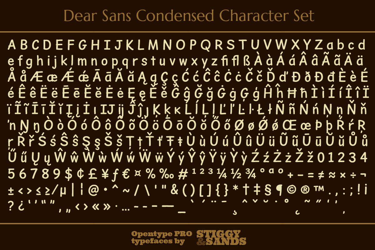 Dear Sans Condensed Family preview 5