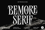 Bemore Serif Font, a Serif Font by Asenbayu (Thumbnail 1 of 13)
