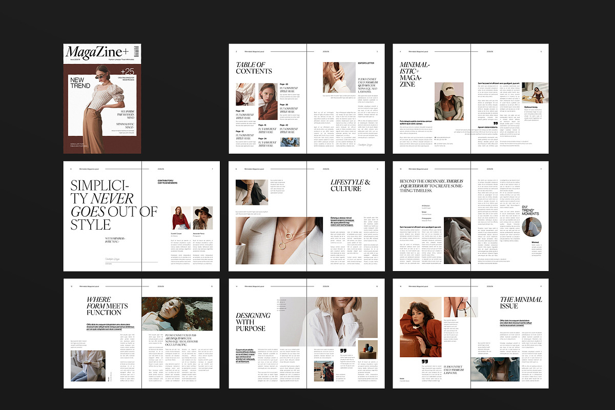 Minimalistic Magazine Template, a Magazine Template by DesignCrest (Photo 16 of 18)