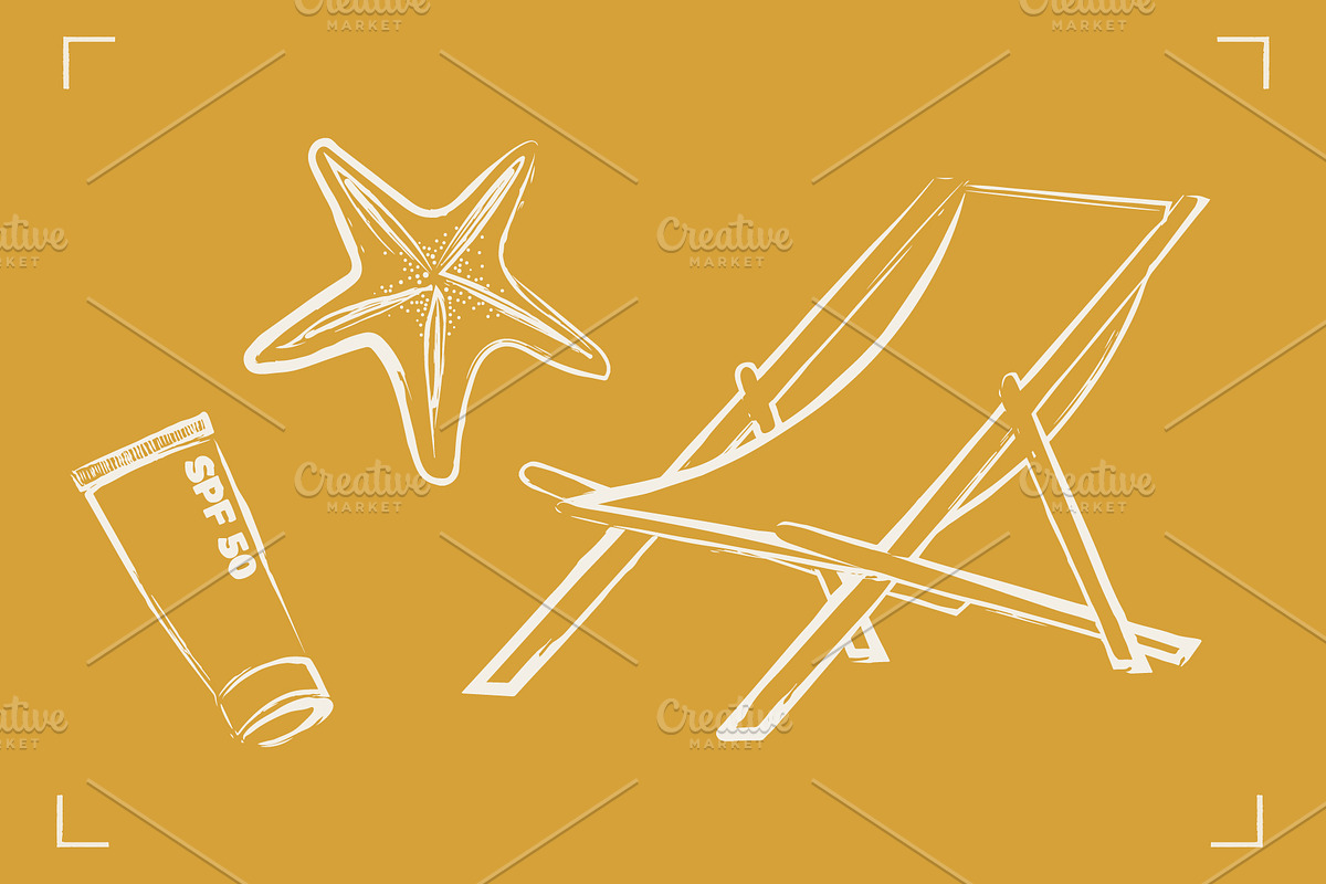 SUMMER VACATION VECTOR SET, a Seasonal Illustration by Bonfloret Studio (Photo 2 of 7)