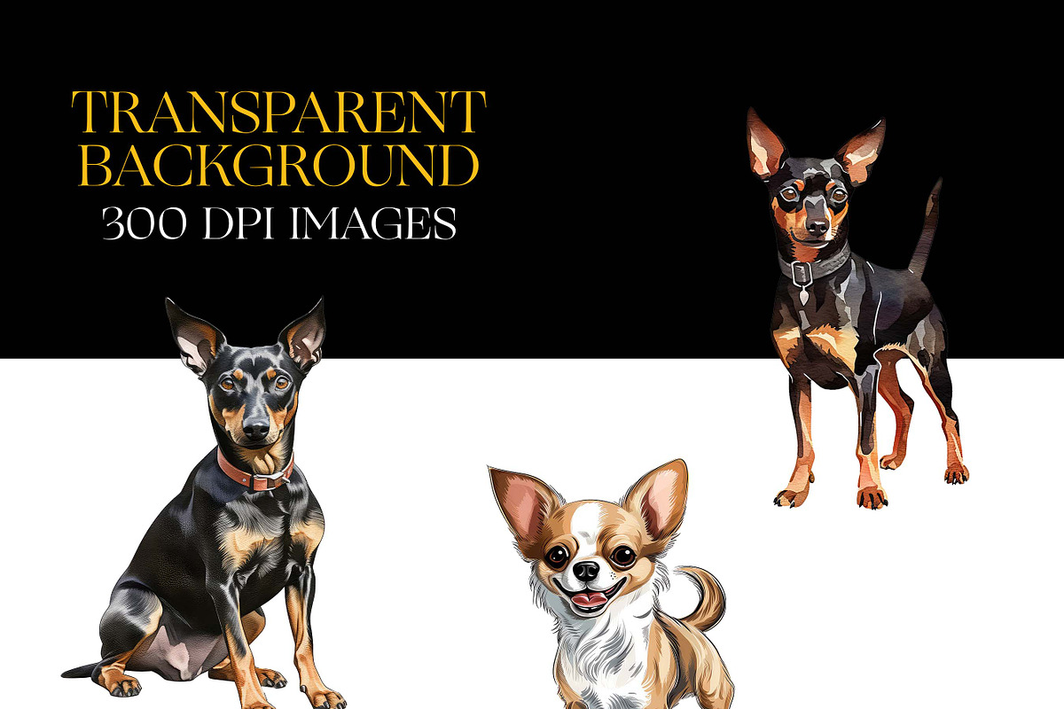 Toy Group Dogs Illustrations Clipart, an Animal Illustration by BrushstrokeArtGB (Photo 7 of 9)