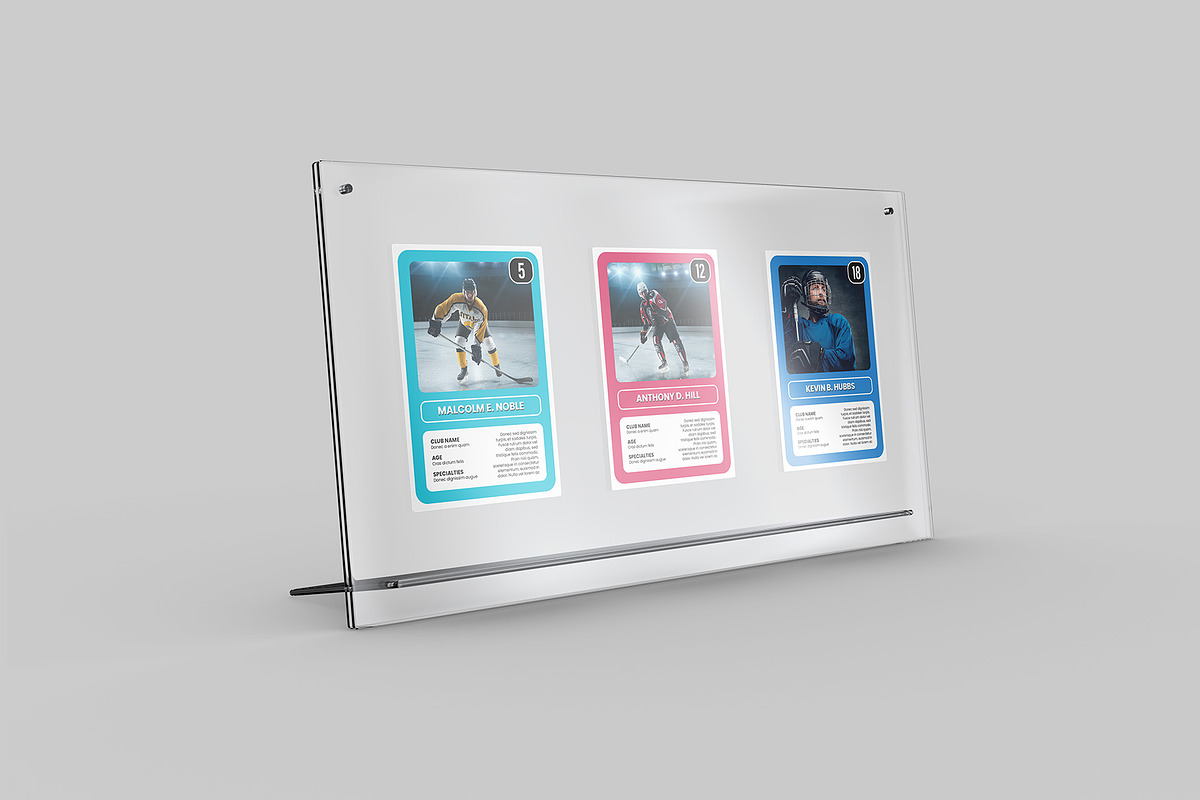 Acrylic Trading Card Display Mockup, an Advertising Mockup by Illusiongraphic (Photo 6 of 24)