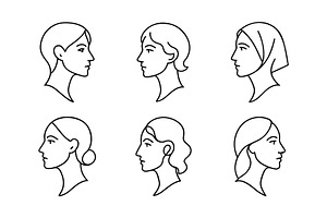 Minimalist Avatar Logo Set, an Outline Icon by Vectorium Studio
