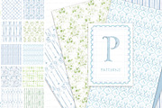 Blue & Green crest, floral frames, a Decorative Illustration by Lisima (Thumbnail 10 of 10)