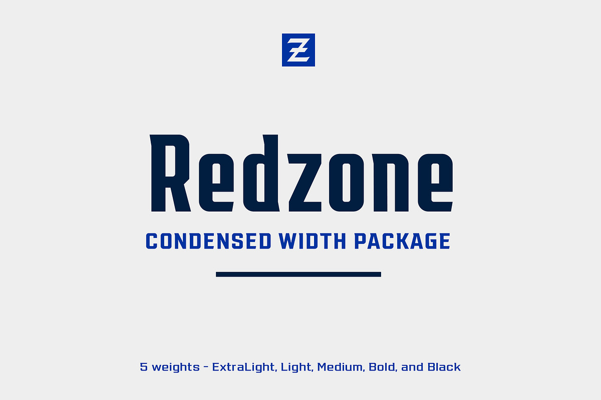 Redzone Display – Condensed, a Font by VarsityType® (Photo 1 of 10)