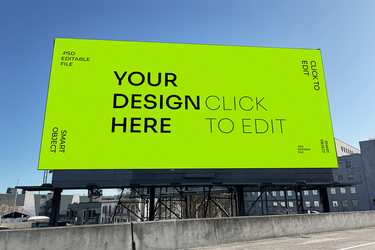 Big Billboard Mockup, an Advertising Mockup by Voar Mockups