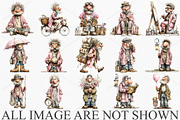 Whimsical Grandpa Clipart Bundle, a Seasonal Illustration by Canvas Craft (Thumbnail 2 of 4)