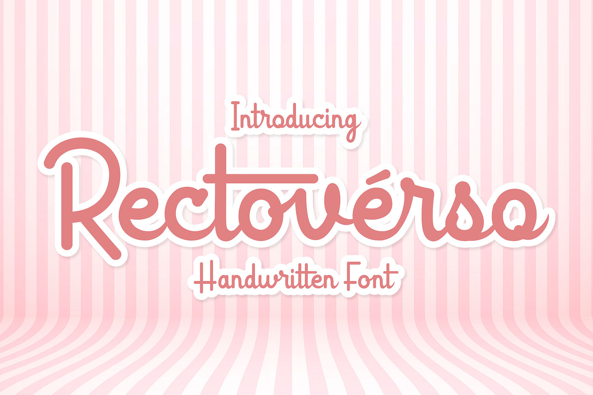 Rectoverso - Retro Script, a Script Font by Almeera Std (Photo 1 of 10)