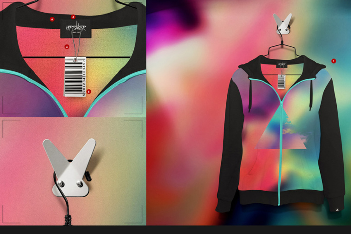 Hoodie On 5 Stages Mock-up, a Hoody Mockup by Mocca Mockups Store (Photo 33 of 69)