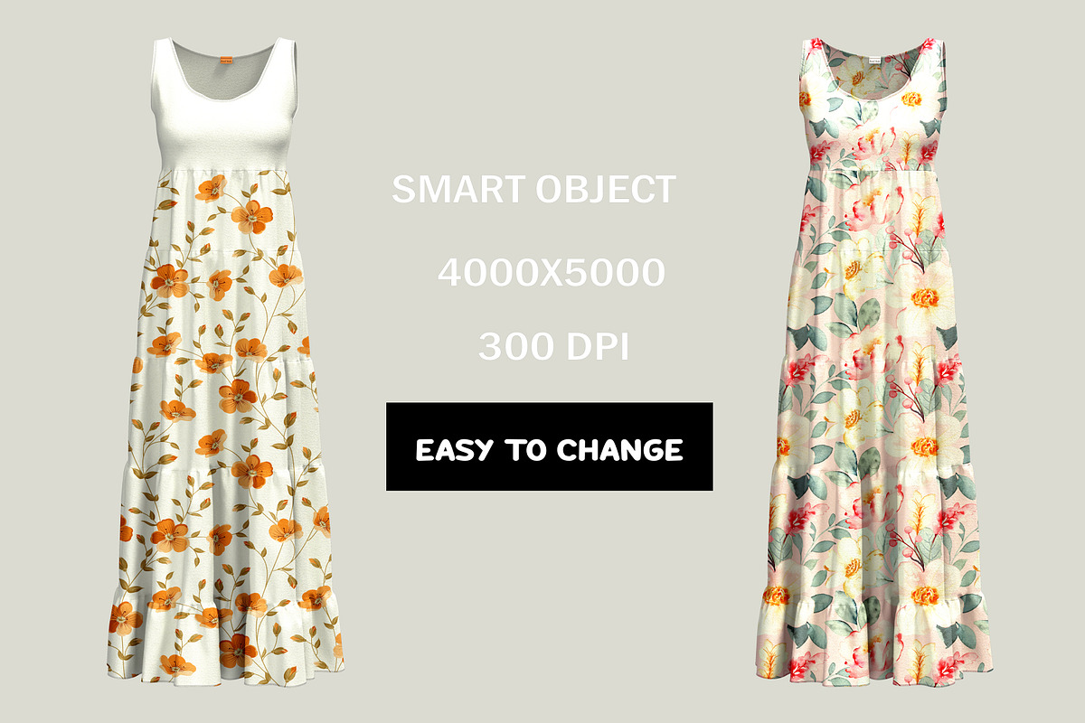 Woman Dress Mockup, an Advertising Mockup by PudraART (Photo 2 of 7)