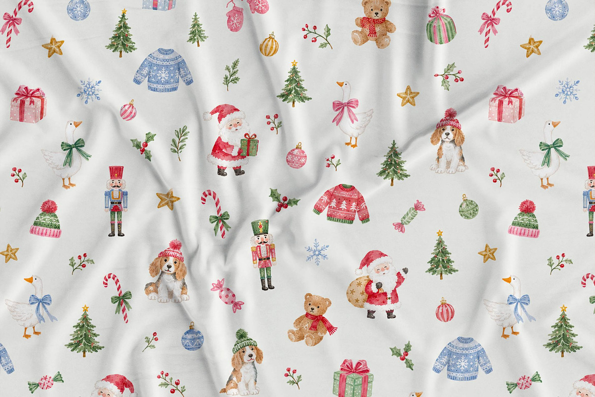 Quirky Christmas Patterns Bundle, a Pattern Graphic by Olya Creative (Photo 9 of 19)