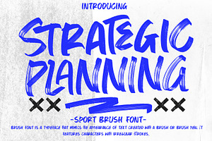 Strategic Planning-Sport Brush Font, a Font by Arendxstudio