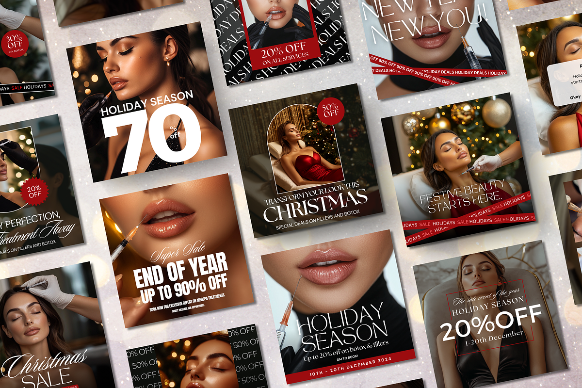 Holidays Instagram Medspa Templates, a Social Media Template by DesignsbyMariaStudio (Photo 3 of 10)