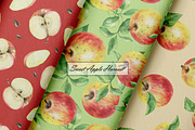 Watercolor Apple Seamless Patterns, a Food Illustration by OlDm_Shop (Thumbnail 5 of 10)