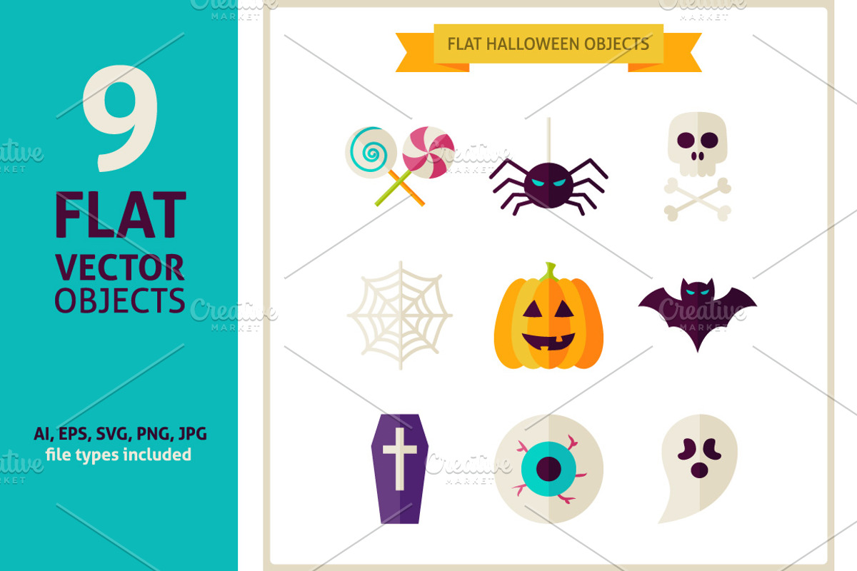 Halloween Vector Flat App Icons, an Icon by Anna_leni (Photo 6 of 7)