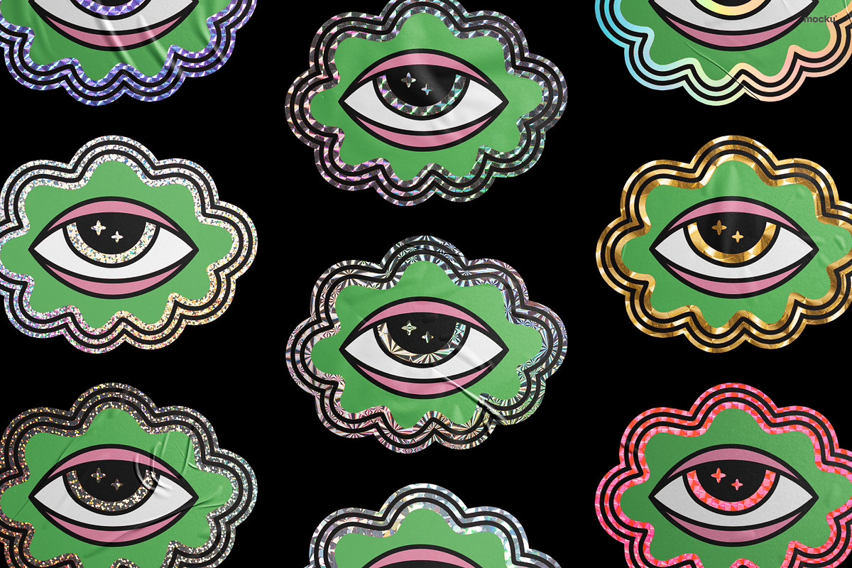 Sticker Mockup Machine Multi-Holo, a Packaging Mockup by Mocku (Photo 9 of 22)