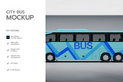 City Coach Bus Mockup Template, an Advertising Mockup by graphypix (Thumbnail 2 of 4)