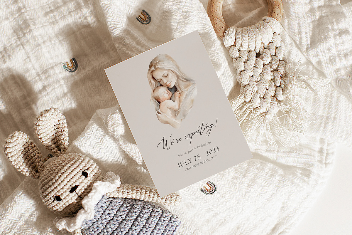 Motherhood Watercolor Collection, a Decorative Illustration by Sunshine Art (Photo 7 of 10)