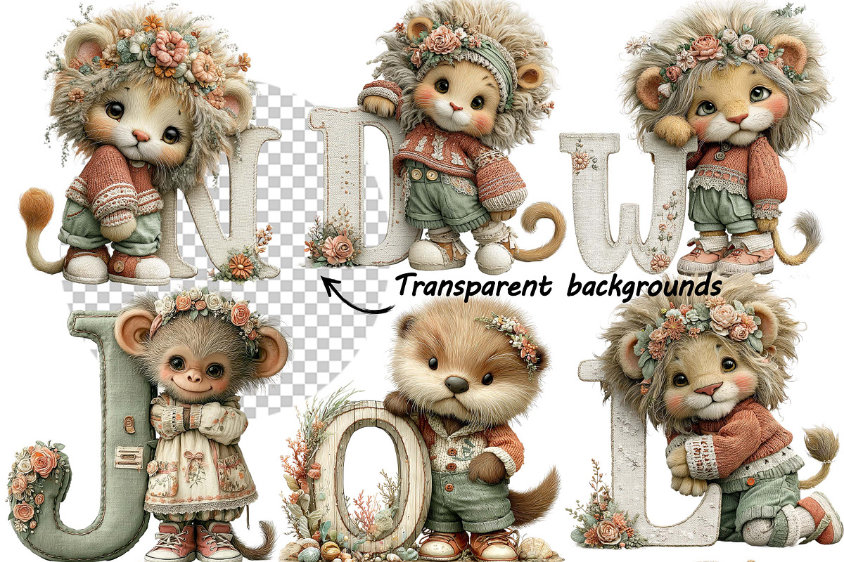 Whimsical Baby Alphabet Clipart, an Illustration by one-touch (Photo 9 of 10)