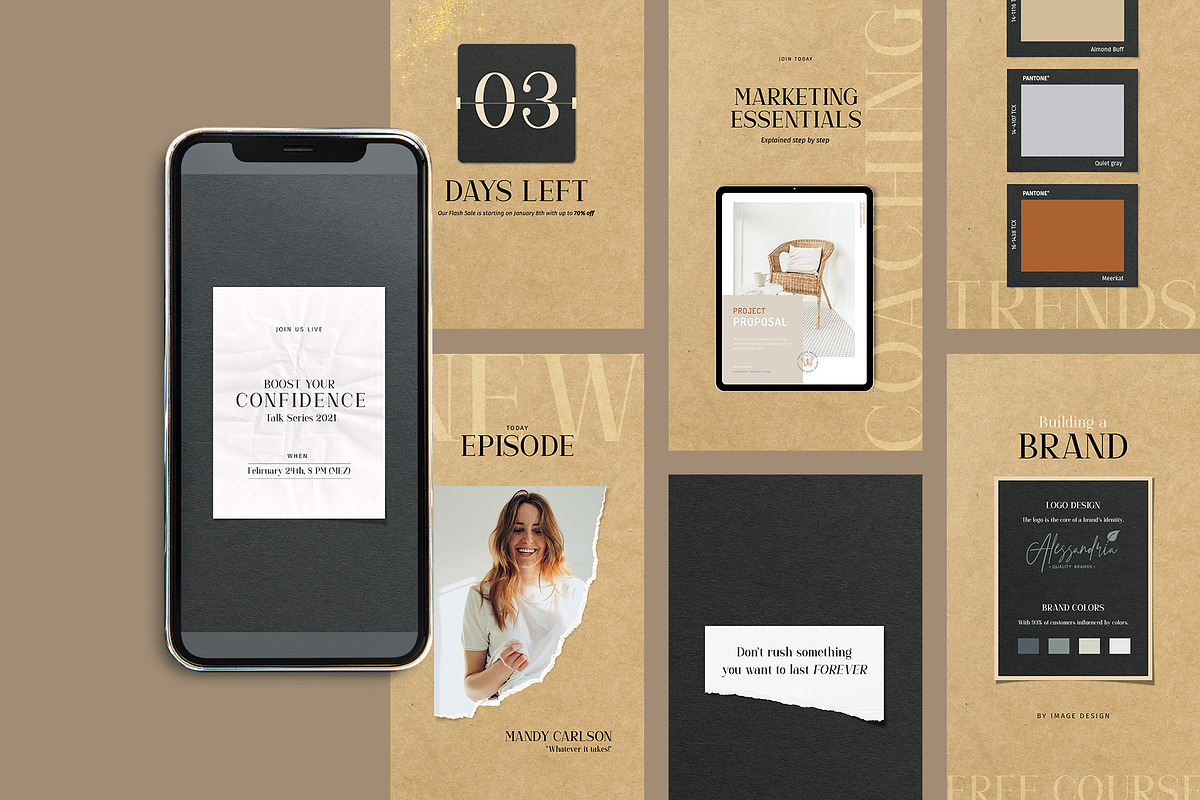 50 Instagram Templates - PS & Canva, a Social Media Template by Imagination Area (Photo 2 of 5)