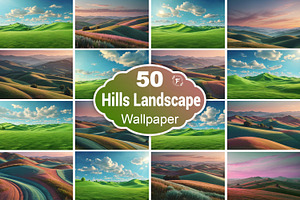 Hills Landscape Wallpaper, a Wallpaper Graphic by Forhadx5